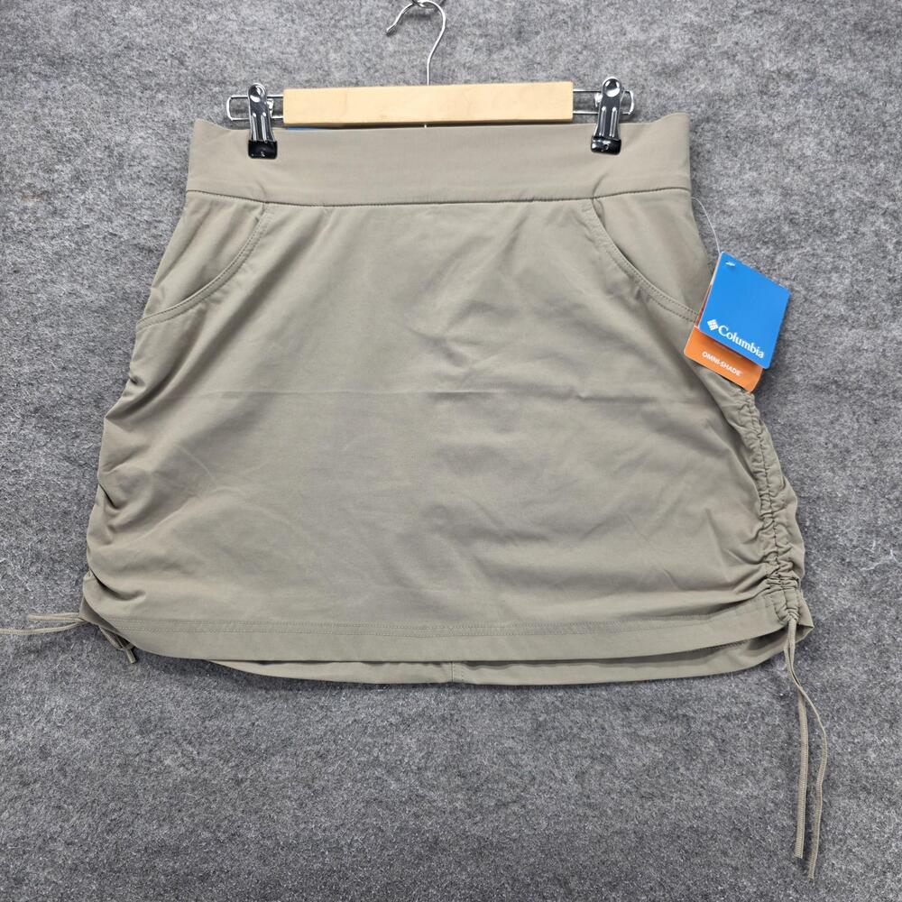 Columbia Skirt Womens M Beige Short Straight Pencil Pockets Lined Stretch
